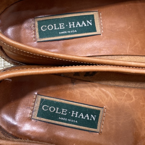 MENS COLE HAAN Leather and linen loafers Made in the USA - Picture 4 of 16
